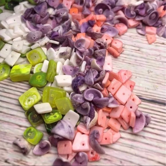 200+PCs of Mixed Puka & Mop Puka Pooka Shell Beads Jewelry Making DIY Bundle Lot - Picture 4 of 12